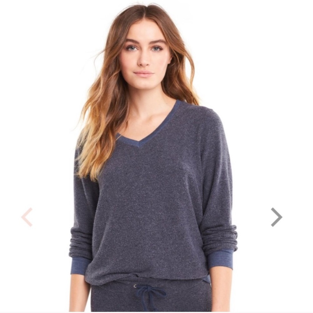 NWT WildFox Women’s V Neck Baggy sweatshirt w/logo
